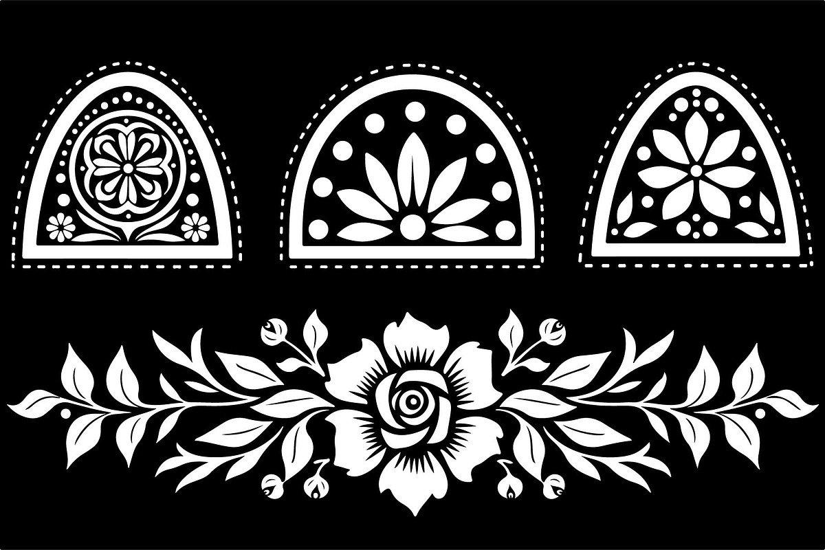 Elegant Floral Border Panels, an Object Graphic by abu67222 (Photo 10 of 13)