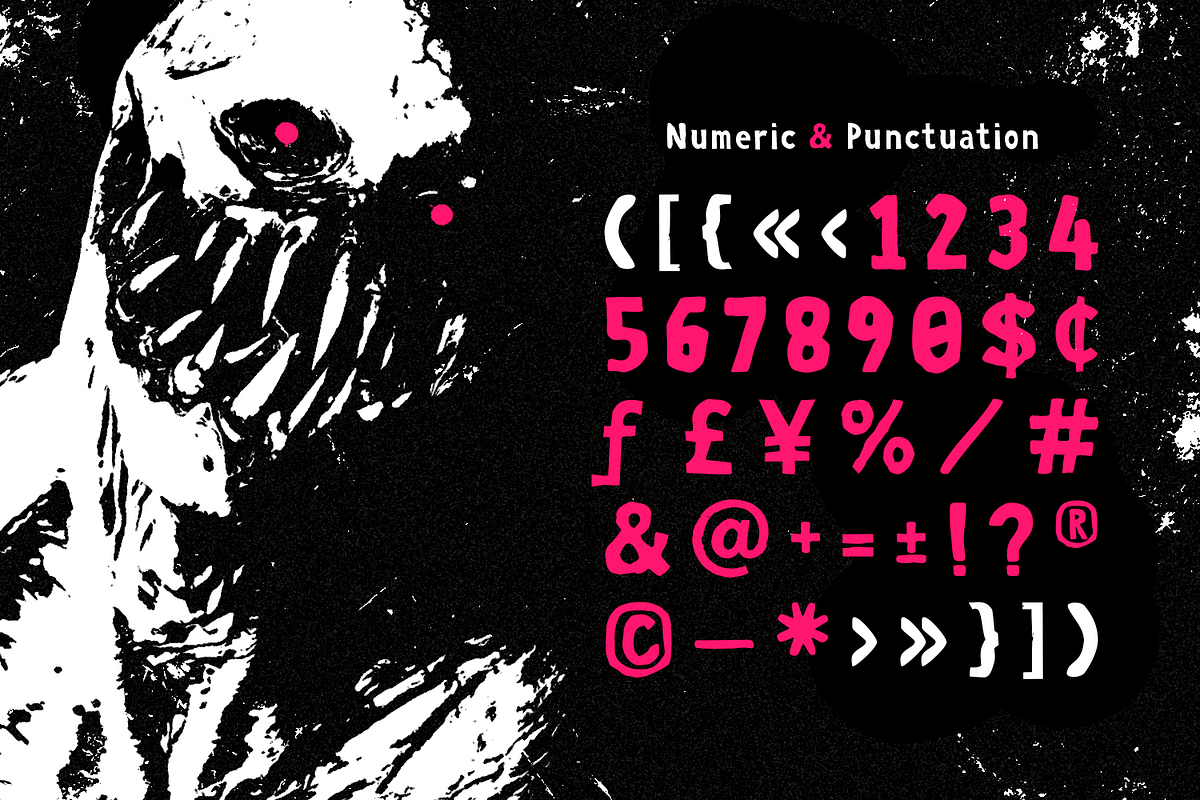 Core Panic - Rough Display Font, a Font by Pixesia Studio (Photo 13 of 15)
