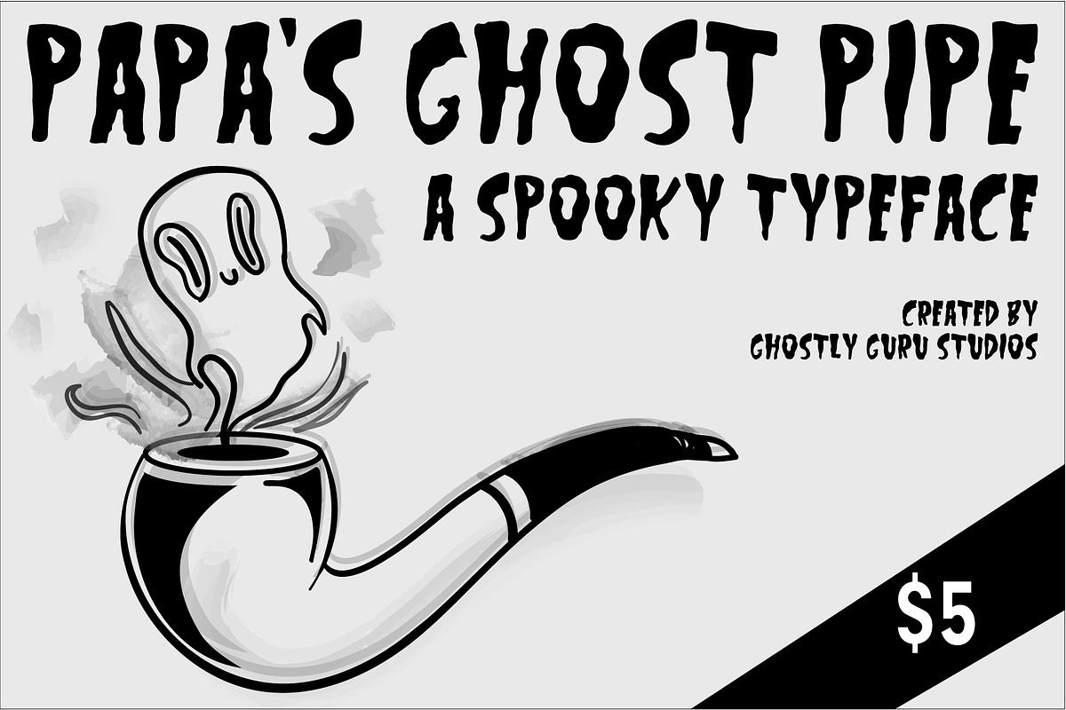 Papa's Ghost Pipe - Typeface, a Font by bciii design