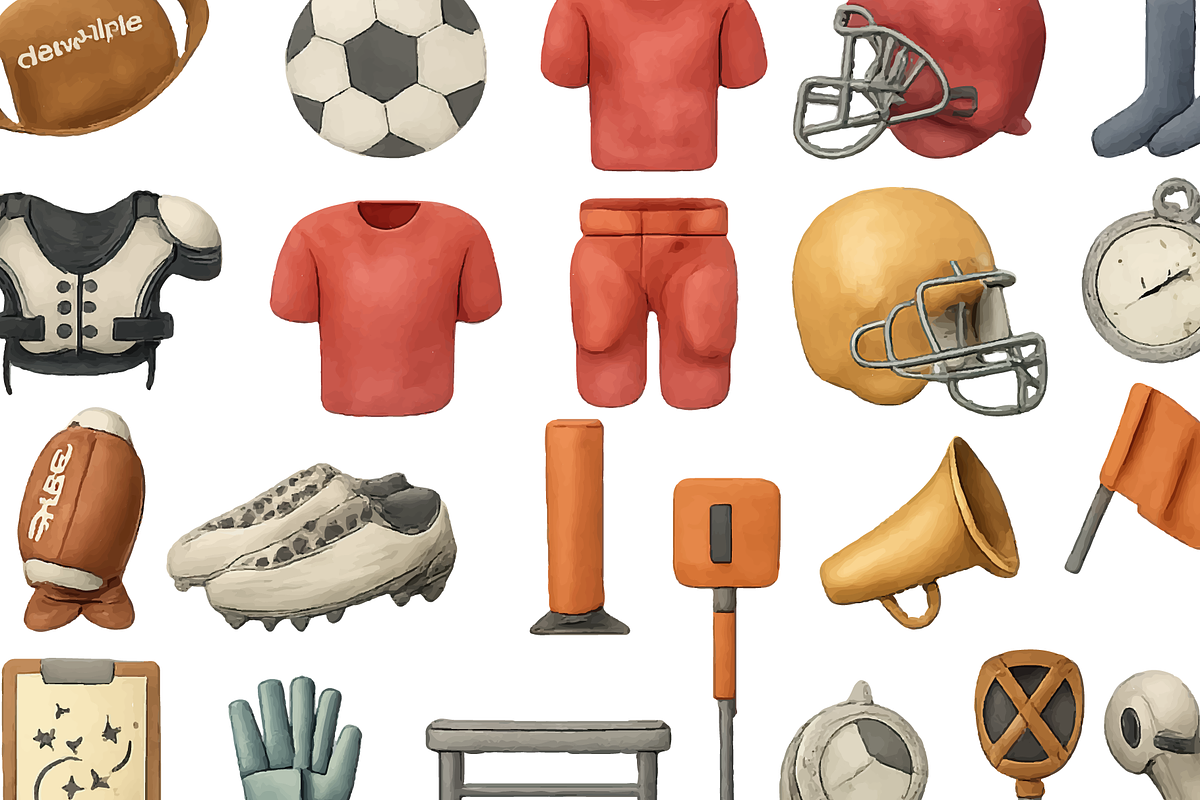 American Football Gear Set, an Object Graphic by RT Studio (Photo 3 of 4)