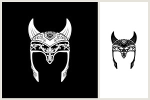 Viking Helmet, a Decorative Illustration by Atlantis X Nurman Arbai