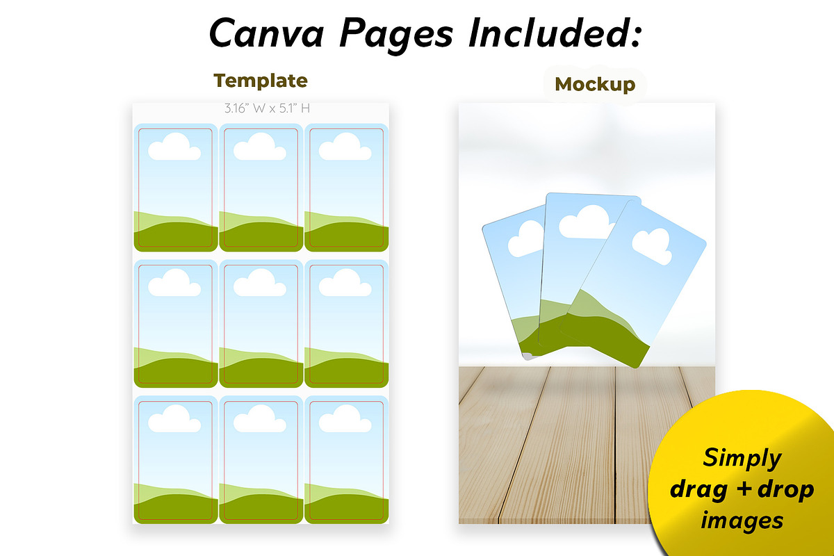 Playing Cards Mockup + Template, a Card Template by Korner (Photo 3 of 11)