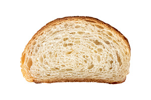 Slice of white bread isolated, a Food & Drink Photo by BOOCYS