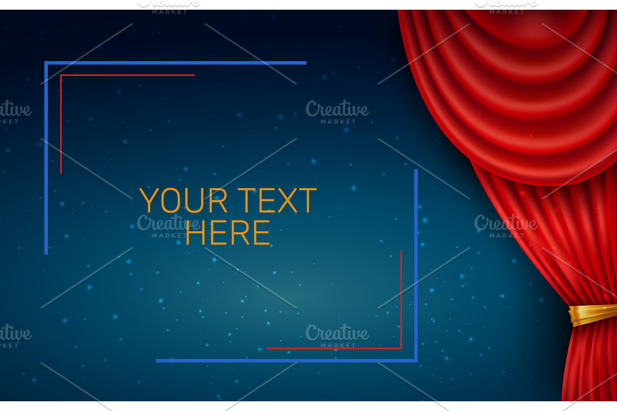 Your text here. Beautiful red stage, a Texture Illustration by Vectorbuum