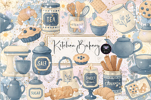 Kitchen Bakery Clipart, an Illustration by BigCakeBee