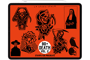 Death Vol. 2 - Procreate Stamp Set