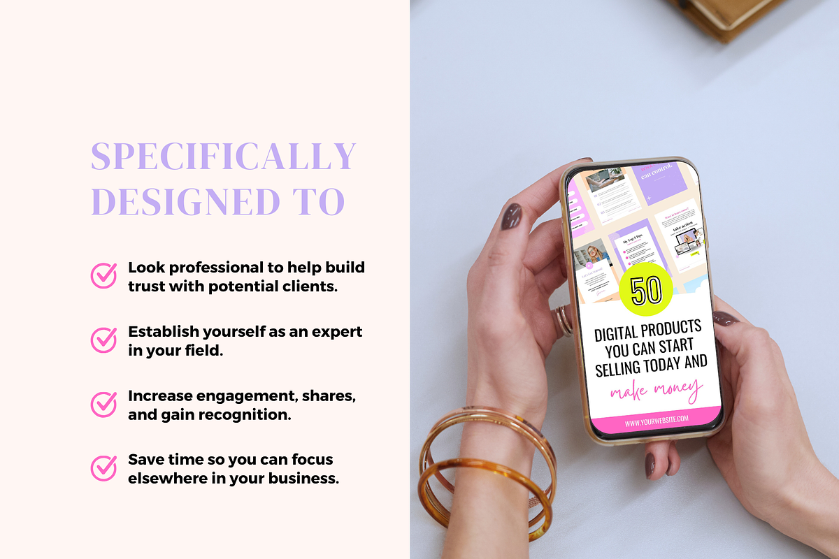 Pinterest Pin Templates Canva, a Social Media Template by Ciera Design Templates (Photo 6 of 7)