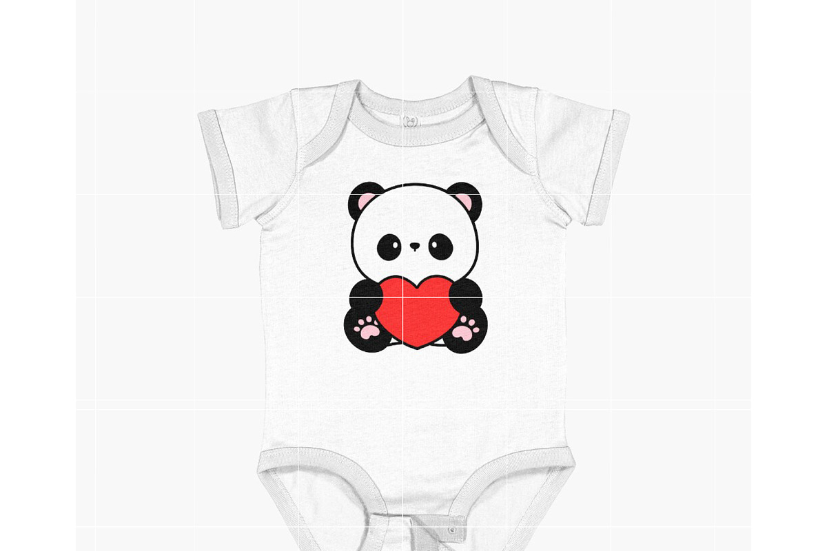 Cute Panda with Heart SVG, an Illustration by TheHitShop (Photo 3 of 10)