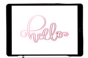 Outline Procreate Lettering Brush, a Brush Add-On by Blue Strawberry Studio (Thumbnail 2 of 7)