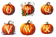 Carved Pumpkin Letter Bundle, an Illustration by DreamArtGraphic (Thumbnail 3 of 5)