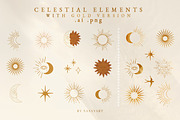 Celestial Fall Abstract Set, a Decorative Illustration by NassyArt (Thumbnail 2 of 11)