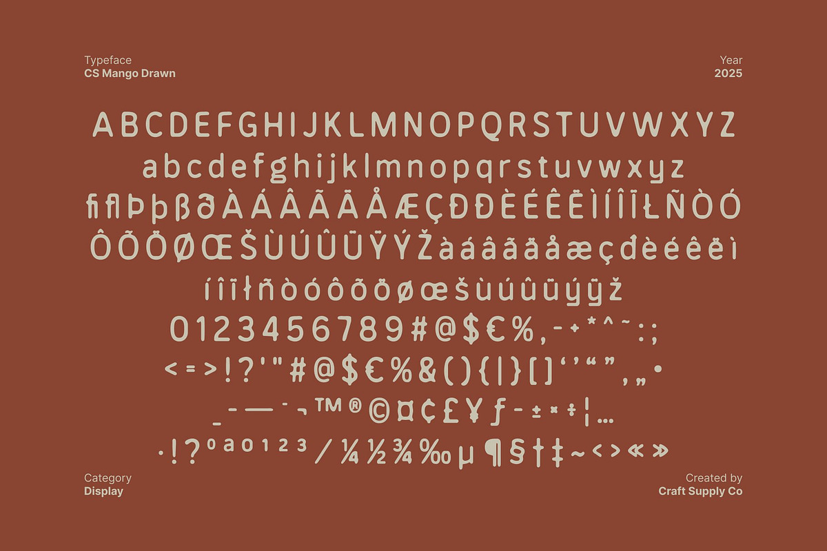 CS Mango Drawn, a Sans Serif Font by Craft Supply Co. (Photo 8 of 8)