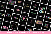 Pastel Neon Instagram Templates, a Social Media Template by SunshineStudioBoutique (Thumbnail 6 of 10)