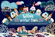 Festive Winter Town, a Graphic by Tanna.ART (Thumbnail 1 of 19)