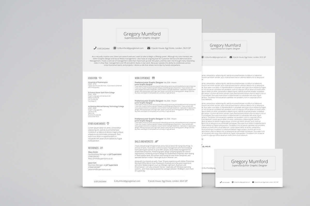 August CV/Resume (PSD + WORD DOC), a Resume Template by Valeur Design (Photo 2 of 2)