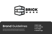 Modern Brick logo, Brick Work simple, a Branding & Logo Template by Lucky Creative (Thumbnail 1 of 5)
