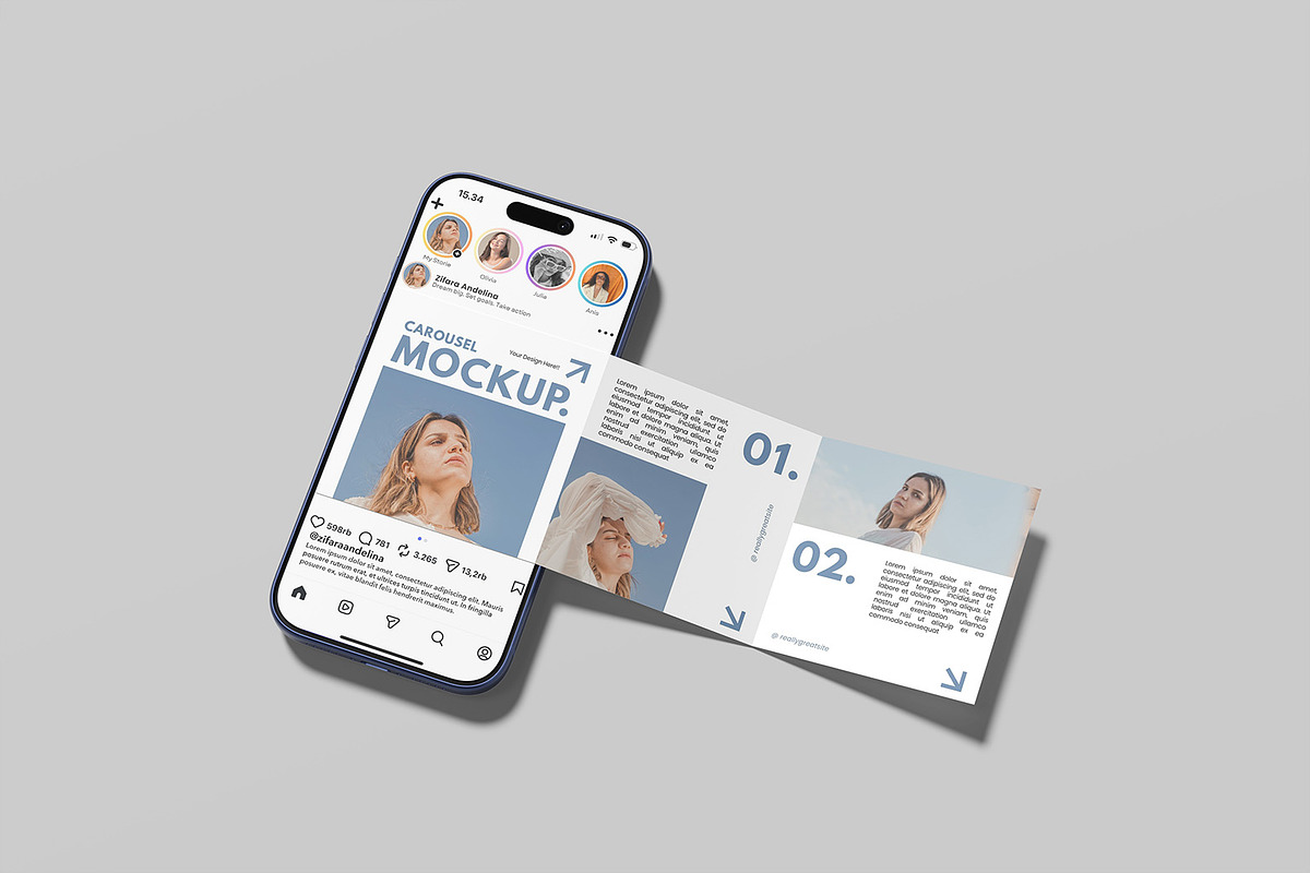 Carousel Mockup For Branding, a Wearable Device Mockup by graphicsecond (Photo 2 of 7)