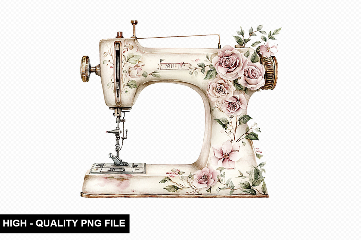 Sewing Machine Clipart Bundle, an Illustration by crative8112 (Photo 6 of 10)