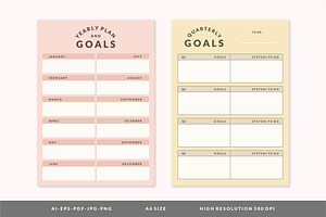 Colorful Planner Template Set