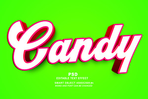 Candy Editable Text Effect PSD, a Layer Style Add-On by TrueVector