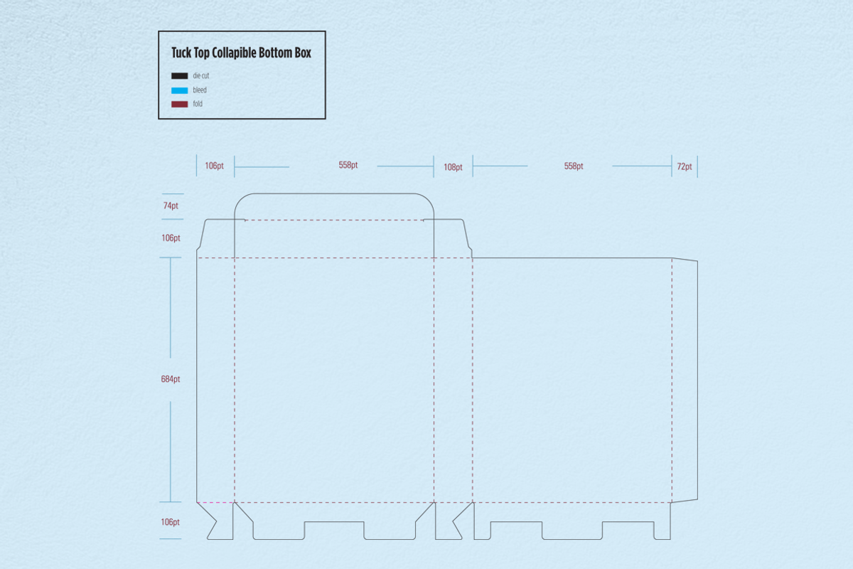 Tuck Top Box with Collapsible Bottom, a Templates & Theme by annford (Photo 2 of 2)