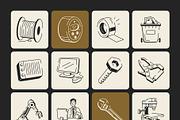 Manufacturing Doodle Icon, an Outline Icon by Vectors Market (Thumbnail 7 of 8)