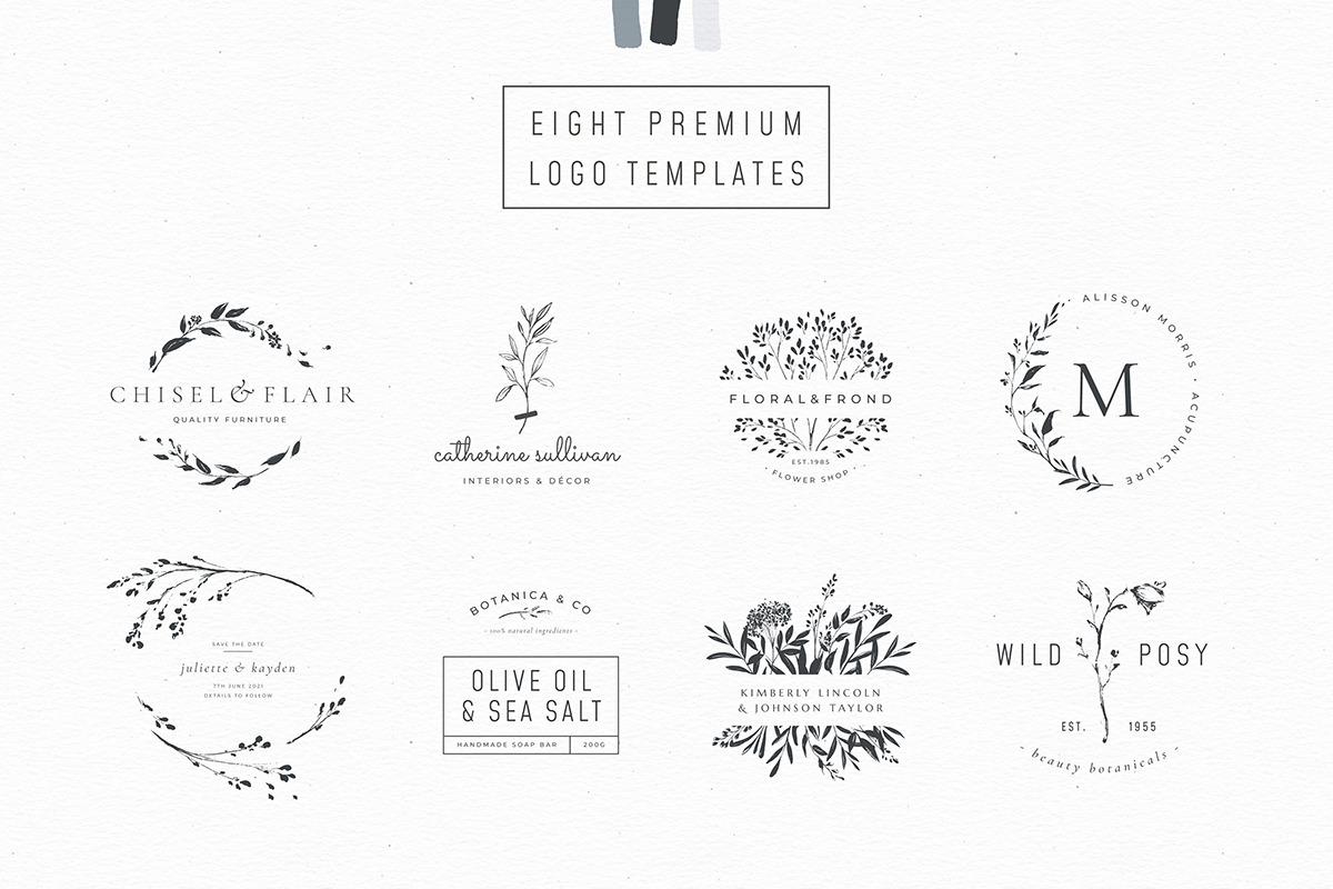 Ink botanicals, logos & patterns, a Texture Illustration by Lisa Glanz (Photo 18 of 32)