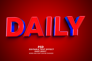 Daily PSD 3D Editable Text Effect He