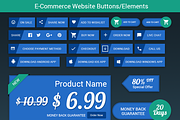 Flat E-commerce Web Buttons/Elements, a Templates & Theme by Saif71 - Shop (Thumbnail 1 of 3)