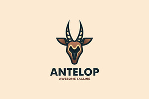 Antelop Simple Mascot Logo, a Branding & Logo Template by Artnivora.Std
