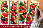 Watermelon Printable Bookmarks, an Illustration by SinaCreation (Thumbnail 1 of 3)