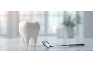 A 3D illustration features a dentist, a Health & Medical Photo by ZinetroN