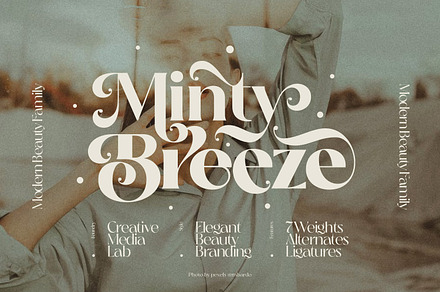 Minty Breeze - Modern Retro Font, a Font by creativemedialab
