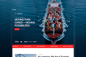 Freight and Logistics Website UI, an UI Kit Template by peterdraw