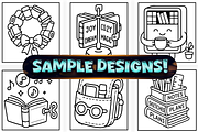 Bold and Easy A Book Lovers Coloring, an Education Illustration by Craftsbeefy (Thumbnail 2 of 4)