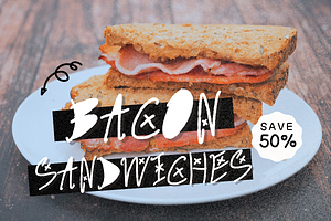 Bacon Sandwiches Decorative Font