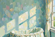 Bassinet Oil Painting Bundle, a Texture Illustration by PLUM&FIGS (Thumbnail 6 of 10)