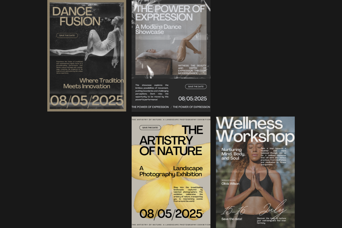 Poster/Flyer Set for Canva Users, a Flyer Template by Make It Yours Lab. (Photo 3 of 17)