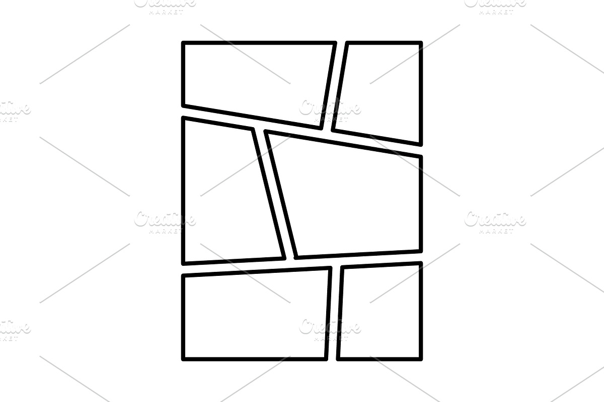 Comic Book Panel Templates, a Background Graphic by Elena Pimukova (Photo 6 of 7)