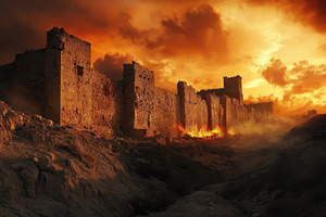 Crumbling walls of the ancient fortr, a Photo by Pavel_design