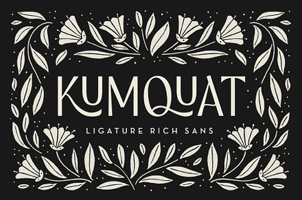 Kumquat Ligature Sans, a Sans Serif Font by Rachel Kick