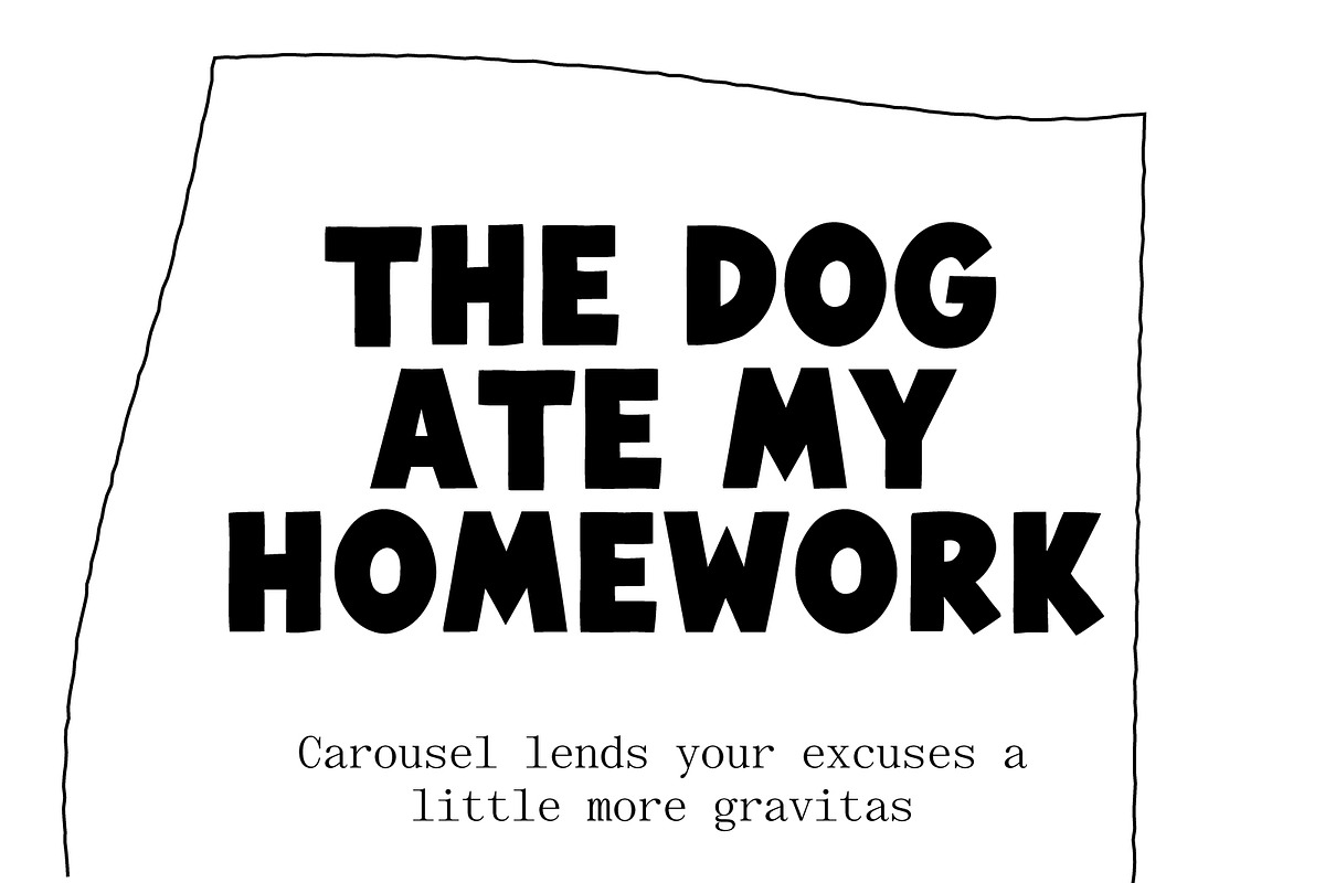 Carousel | Hand Drawn Font, a Sans Serif Font by Off The Rack © (Photo 2 of 5)
