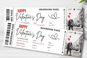 Boarding Pass For Valentine's Day