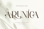 Arunica - Classy Serif Font, a Serif Font by Aqeel_Art (Thumbnail 1 of 10)