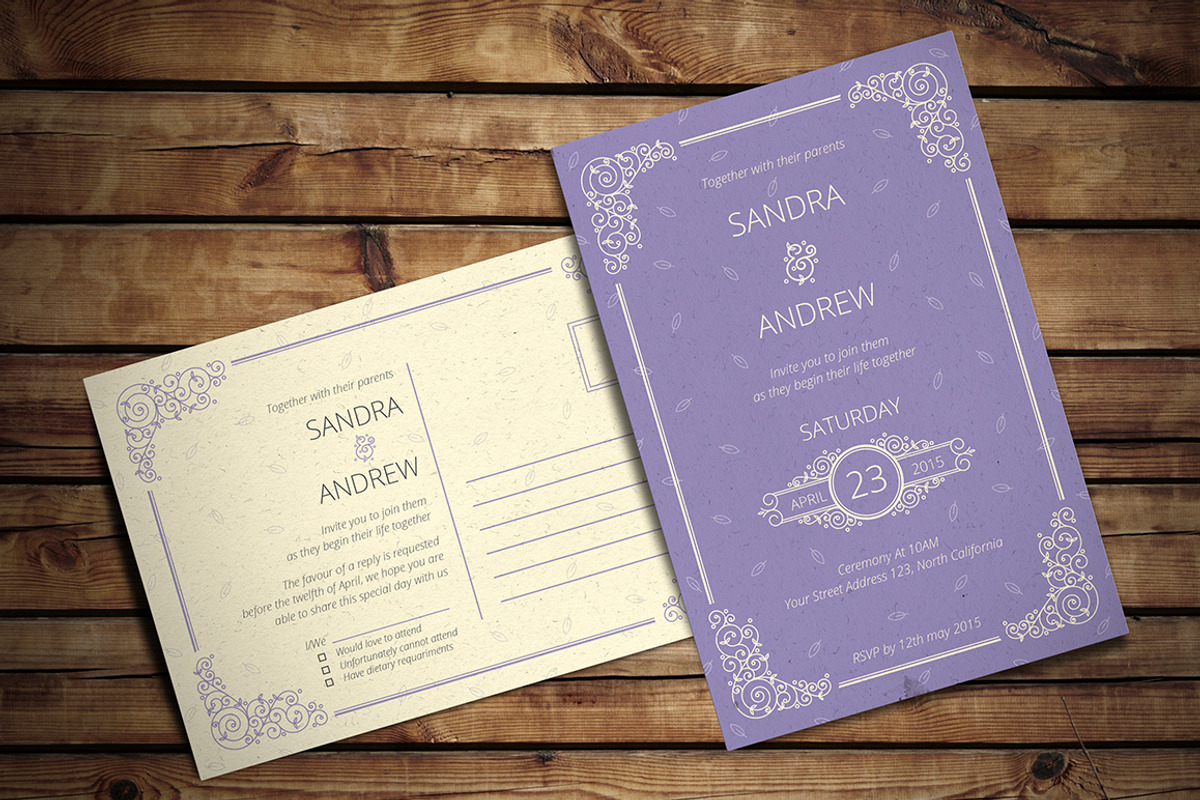 Simple Wedding Invitation, an Invitation Template by Saphari (Photo 3 of 4)