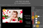21 Rose Petal Photoshop Overlays preview 4