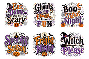 Halloween Quotes PNG Bundle, a Seasonal Illustration by CreationArt (Thumbnail 2 of 3)