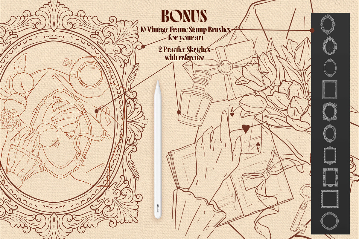 PROCREATE VINTAGE OIL PAINTING KIT, a Brush Add-On by AlexandraArt (Photo 9 of 9)