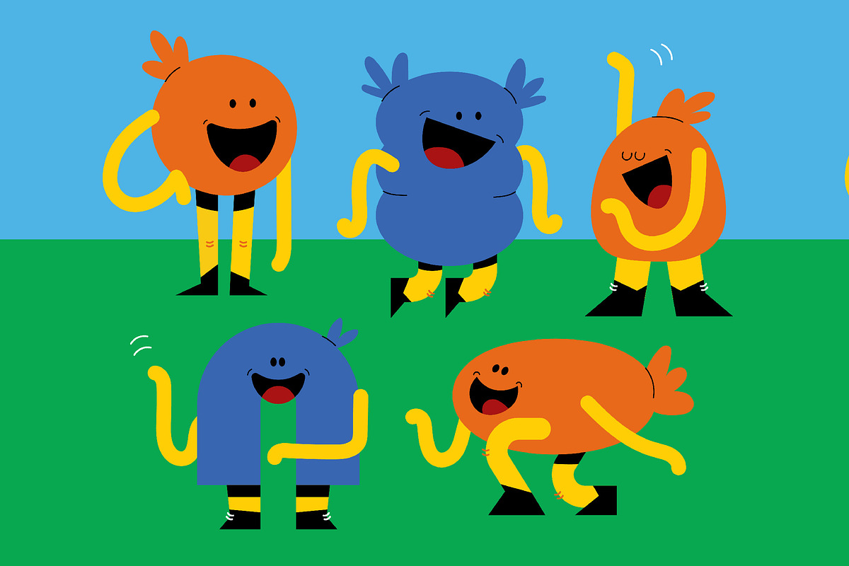 Orange Flat Character Illustration, an Illustration by graphicook