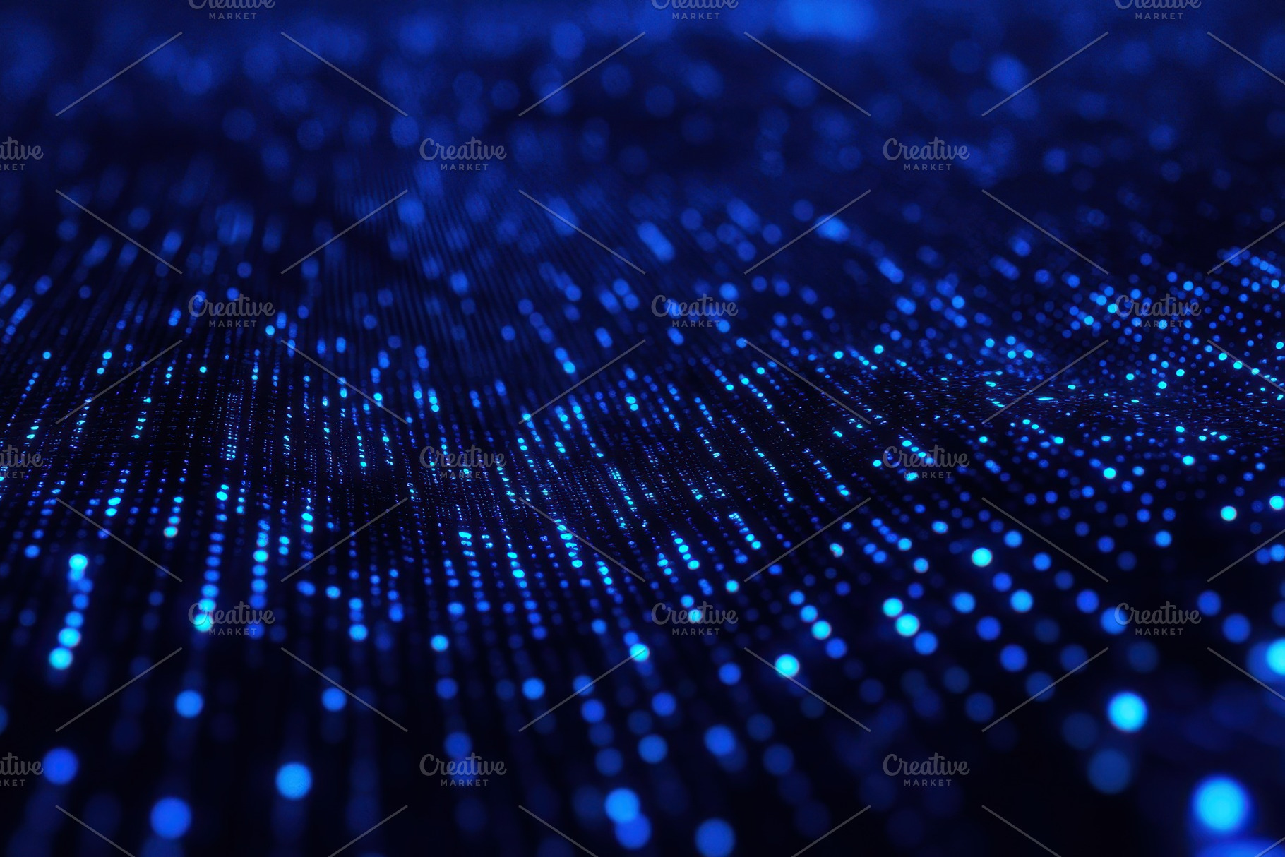 Dynamic display of blue binary data, a Photo by Iftikhar Alam